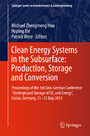 Clean Energy Systems in the Subsurface: Production, Storage and Conversion - Proceedings of the 3rd Sino-German Conference 'Underground Storage of CO2 and Energy', Goslar, Germany, 21-23 May 2013